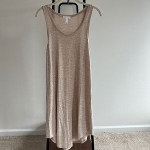 Leith heathered tan tank dress size small